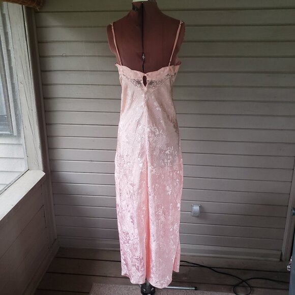 Vintage Victoria Secret Nightgown Beaded Gold Label Large Pink - Picture 2 of 14